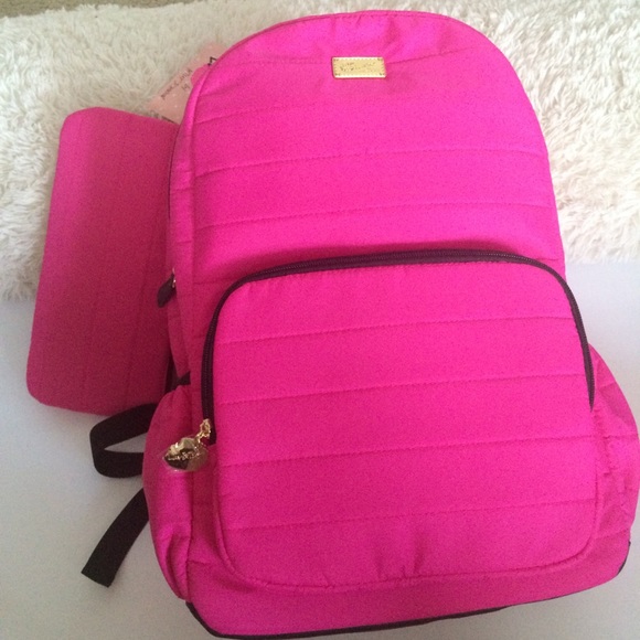 Betsey Johnson Handbags - Betsey Johnson fuchsia Backpack large quilted